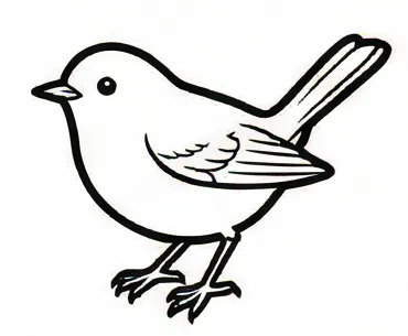 a bird with a black and white outline.webp
